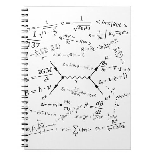 Physics equations and formulas notebook