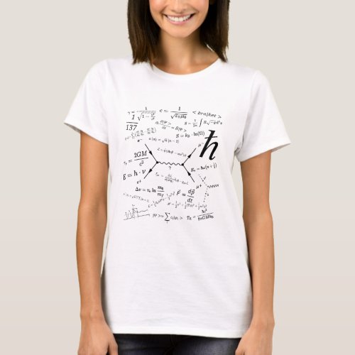 Physics equations and formulas T_Shirt