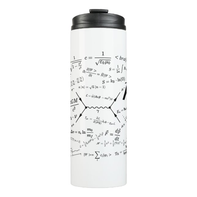 Physics equations and formulas thermal tumbler (Front)