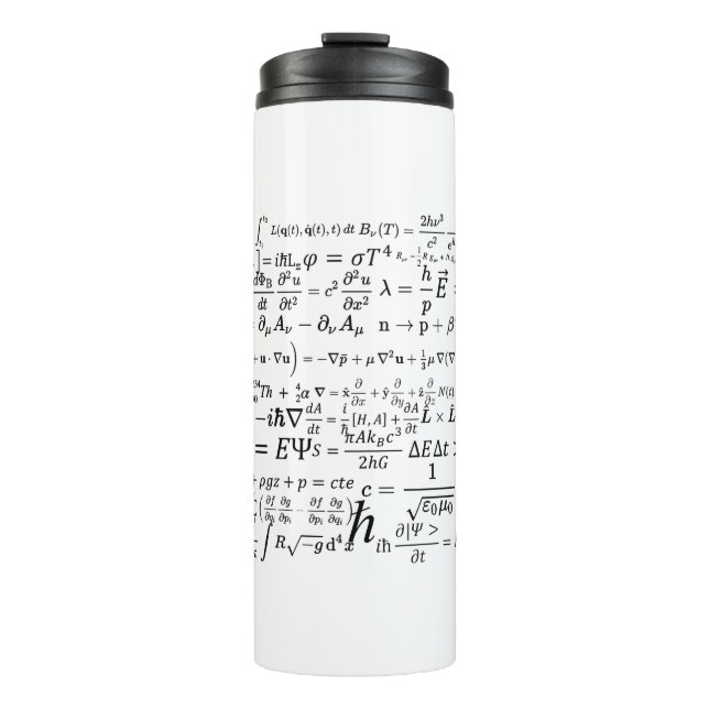 Physics equations and formulas thermal tumbler (Front)