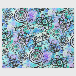 Physics Equations and Symbols Wrapping Paper | Zazzle