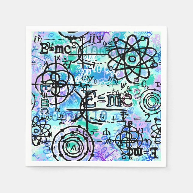 Physics Equations Geek Napkins (Front)