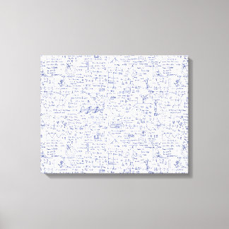 Physics Equations in Blue Pen // Canvas Print
