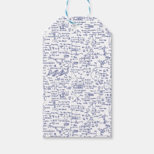 Physics Equations in Blue Pen  Gift Tags