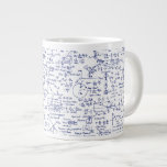 Physics Equations in Blue Pen // Large Coffee Mug<br><div class="desc">Hand written physics equations in blue pen.  All of the most common physics equations.  Perfect gift for a scientist,  chemist,  or physics lover!</div>