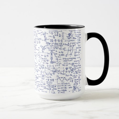 Physics Equations in Blue Pen  Mug