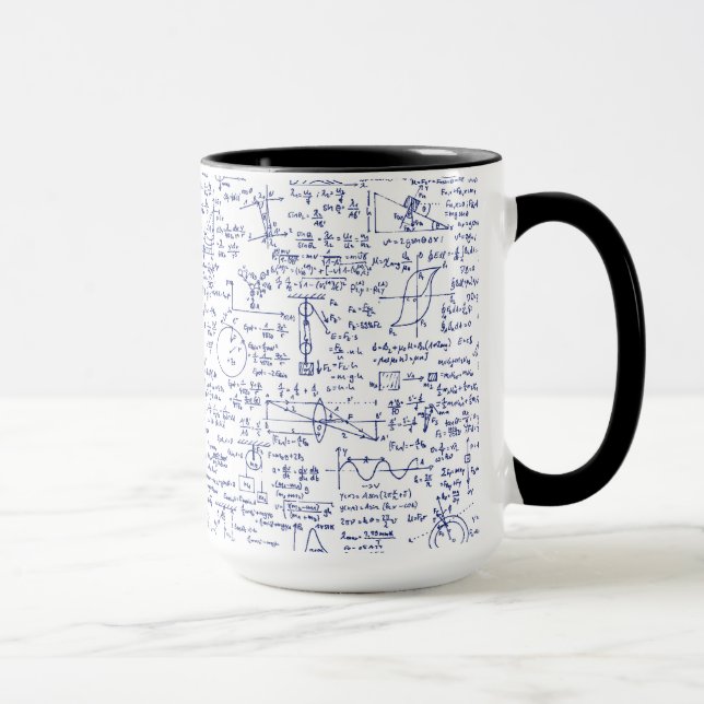 Physics Equations in Blue Pen // Mug (Right)