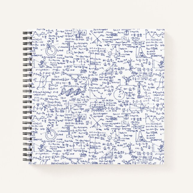 Physics Equations in Blue Pen // Notebook (Front)