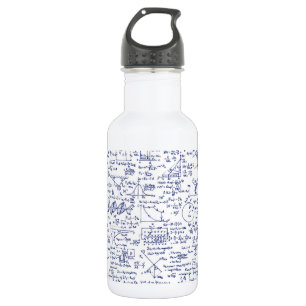 Physics Equations in Blue Pen // Stainless Steel Water Bottle