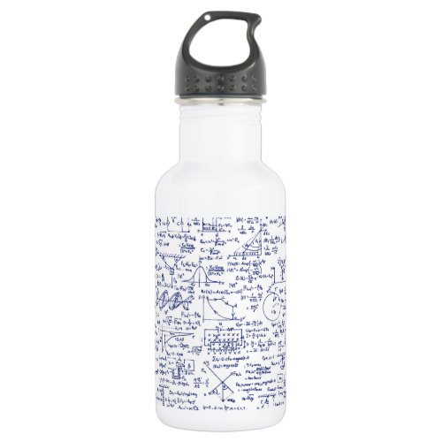 Physics Equations in Blue Pen  Stainless Steel Water Bottle