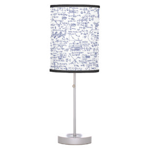 Physics Equations in Blue Pen // Table Lamp