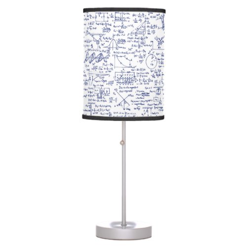 Physics Equations in Blue Pen  Table Lamp