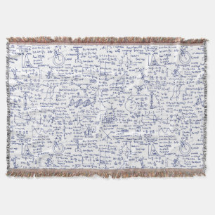 Physics Equations in Blue Pen // Throw Blanket