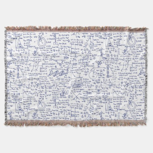 Physics Equations in Blue Pen  Throw Blanket