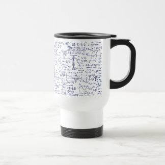 Physics Equations in Blue Pen // Travel Mug