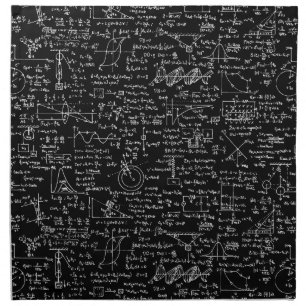 Physics Equations on Black // Cloth Napkin