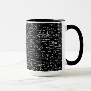 Physics Equations on Black // Mug