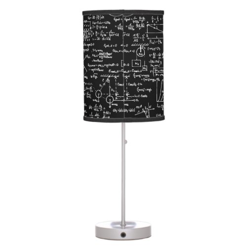 Physics Equations on Black  Table Lamp