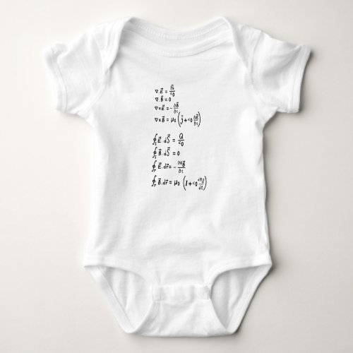 Physics Formula Baby Bodysuit