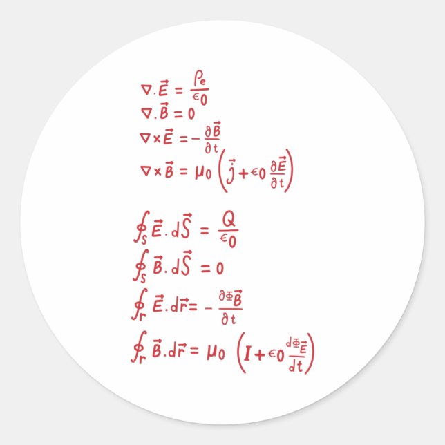 Physics Formula Classic Round Sticker (Front)