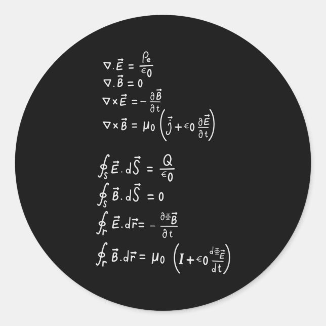Physics Formula Classic Round Sticker (Front)