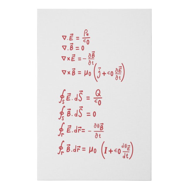Physics Formula Faux Canvas Print (Front)