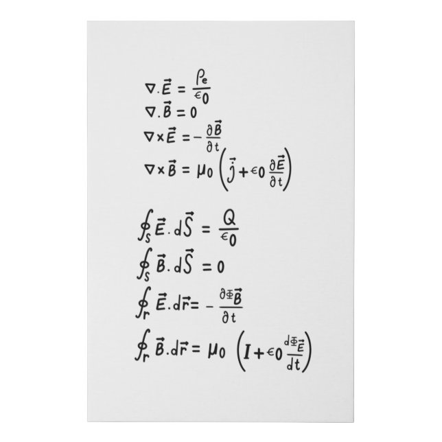 Physics Formula Faux Canvas Print (Front)