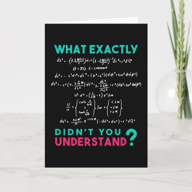 Physics formula Joke Card (Front)