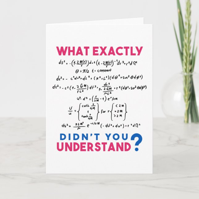 Physics formula Joke Card (Front)