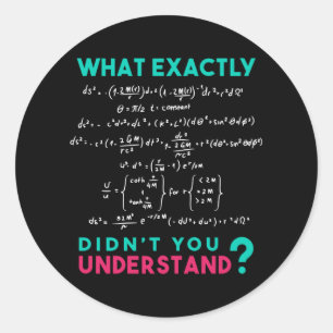 Physics formula Joke Classic Round Sticker
