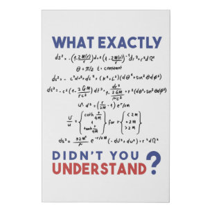 Physics formula Joke Faux Canvas Print