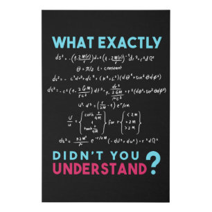 Physics formula Joke funny Math Faux Canvas Print