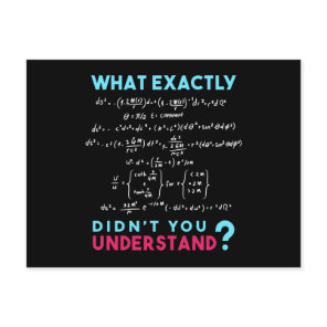 Physics formula Joke funny Math Postcard