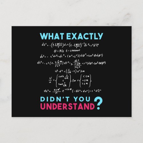 Physics formula Joke funny Math Postcard