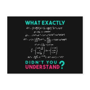 Physics formula Joke Postcard