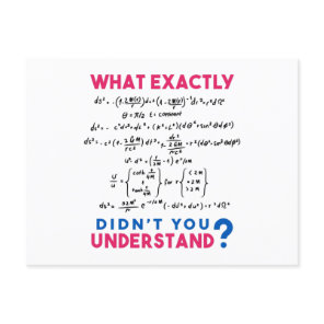 Physics formula Joke Postcard