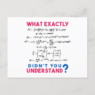 Physics formula Joke Postcard