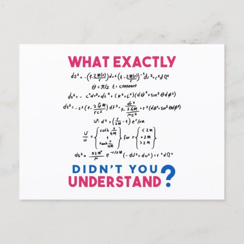 Physics formula Joke Postcard