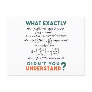 Physics formula Joke Postcard