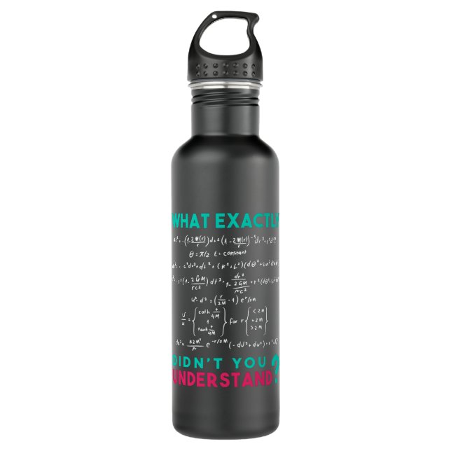 Physics formula Joke Stainless Steel Water Bottle (Front)