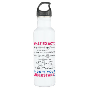 Physics formula Joke Stainless Steel Water Bottle