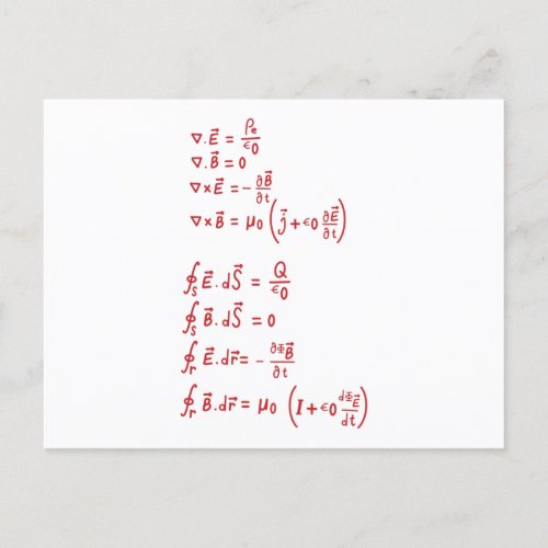 Physics Formula Postcard