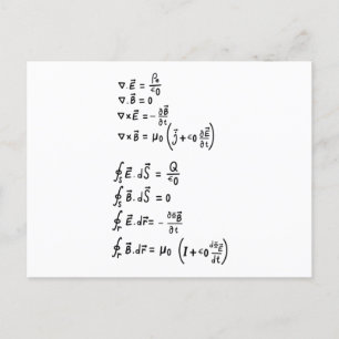 Physics Formula Postcard