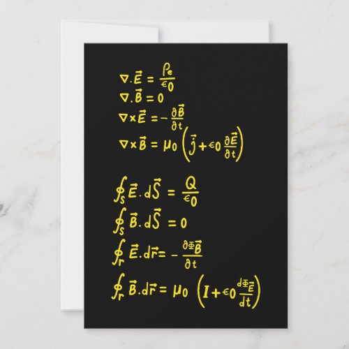 Physics Formula Square Sticker Invitation