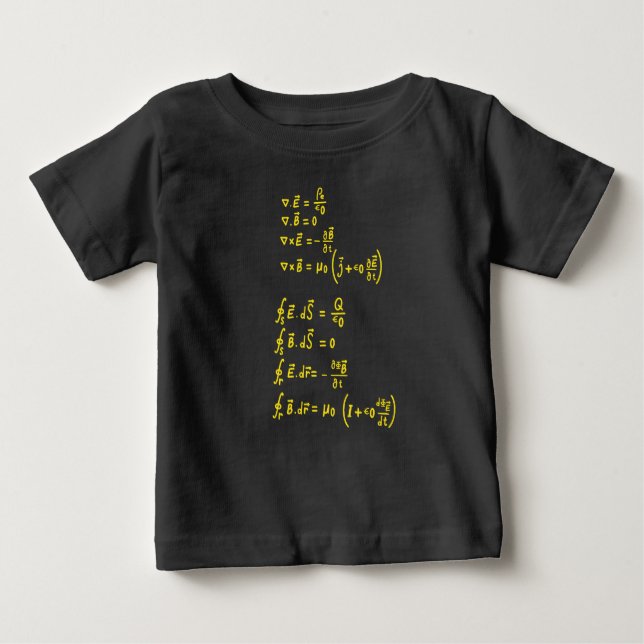 Physics Formula Square Sticker Invitation Baby T-Shirt (Front)