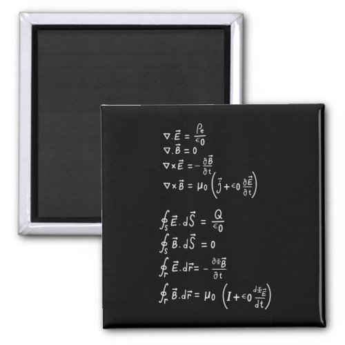 Physics Formula Square Sticker Invitation Magnet