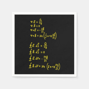 Physics Formula Square Sticker Invitation Napkins