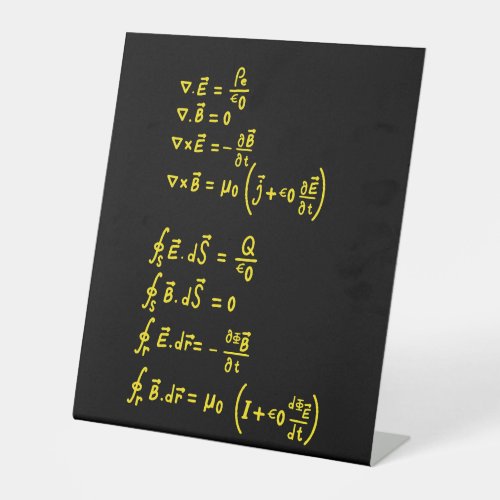 Physics Formula Square Sticker Invitation Pedestal Sign