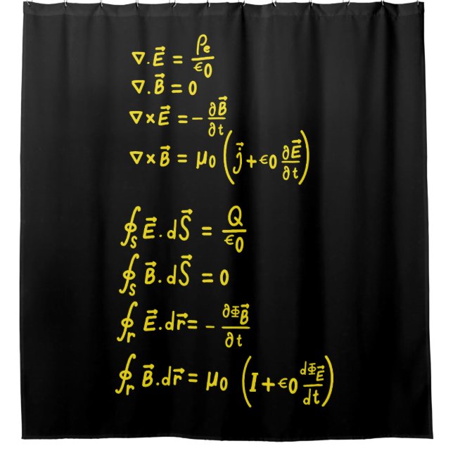 Physics Formula Square Sticker Invitation Shower Curtain (Front)