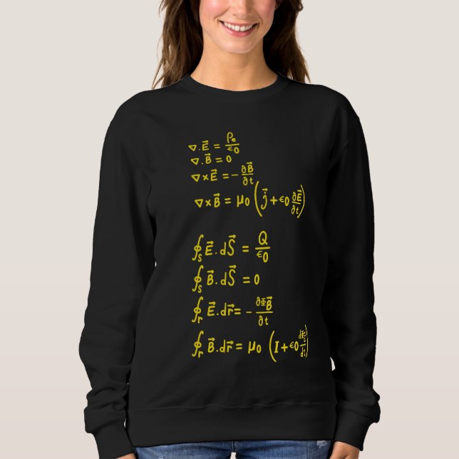 Physics Formula Square Sticker Invitation Sweatshirt (Front)